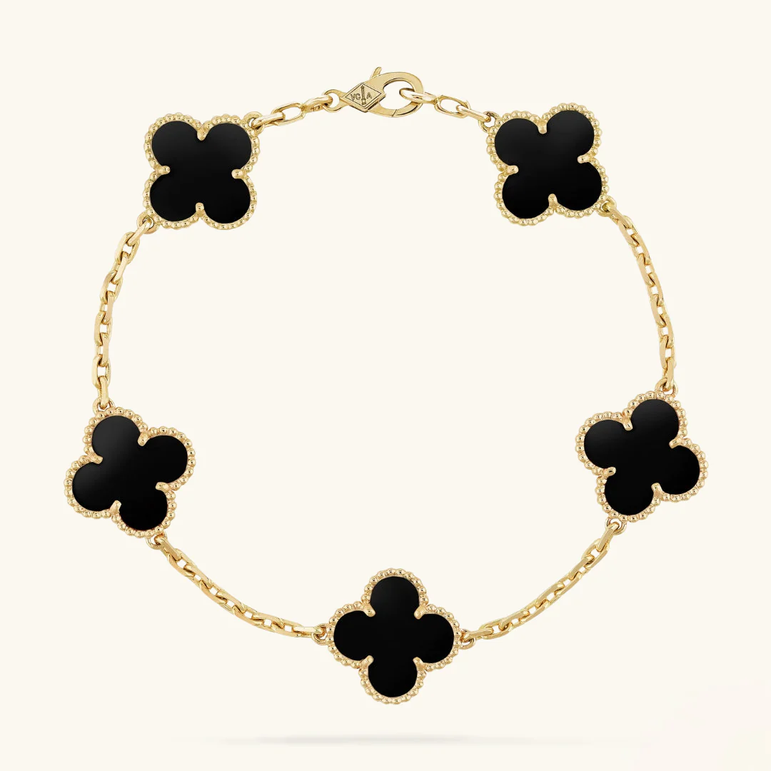 CLOVER | Black/Gold Bracelet | EXTRA 10% OFF