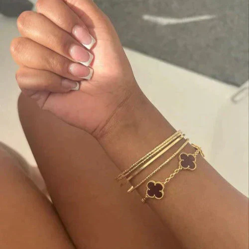 CLOVER | Black/Gold Bracelet | EXTRA 10% OFF - Image 2