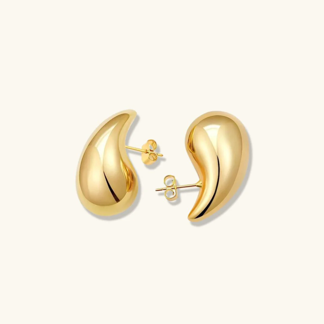 Sandra Teardrop Gold Earrings - Image 11