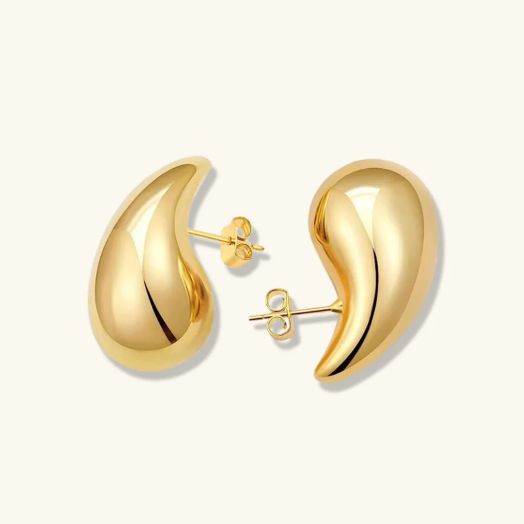 Sandra Teardrop Gold Earrings - Image 9