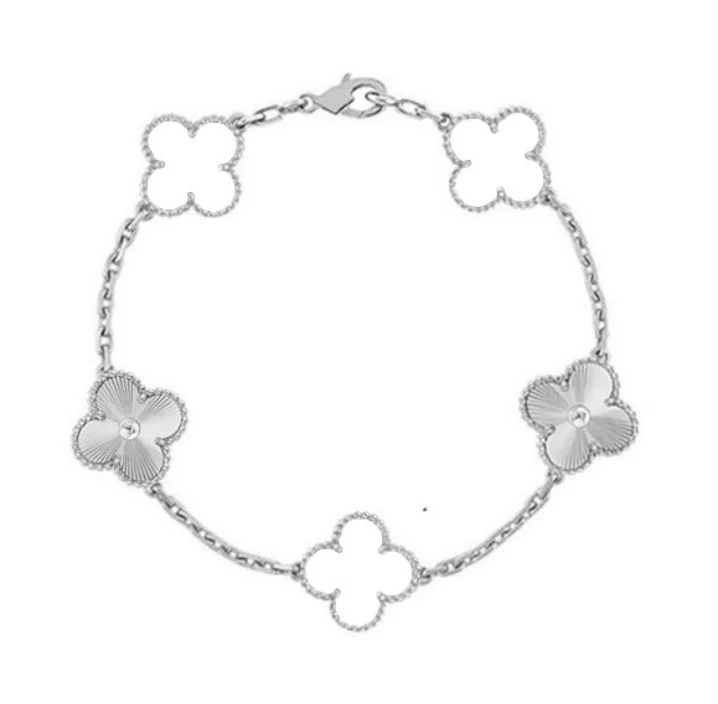 CLOVER | White/Silver Bracelet - Image 2